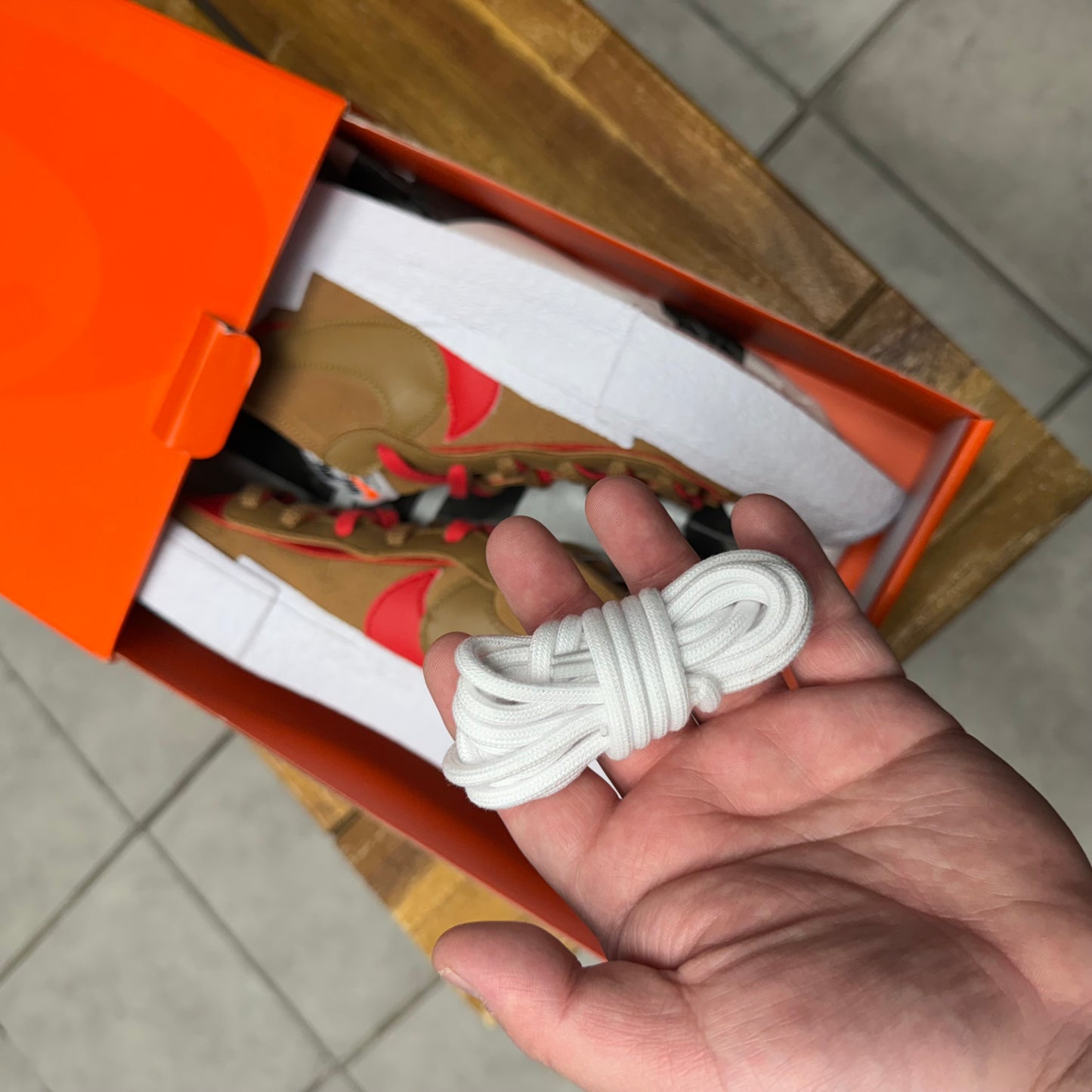 Blazer Low x sacai British Tan (Worn)