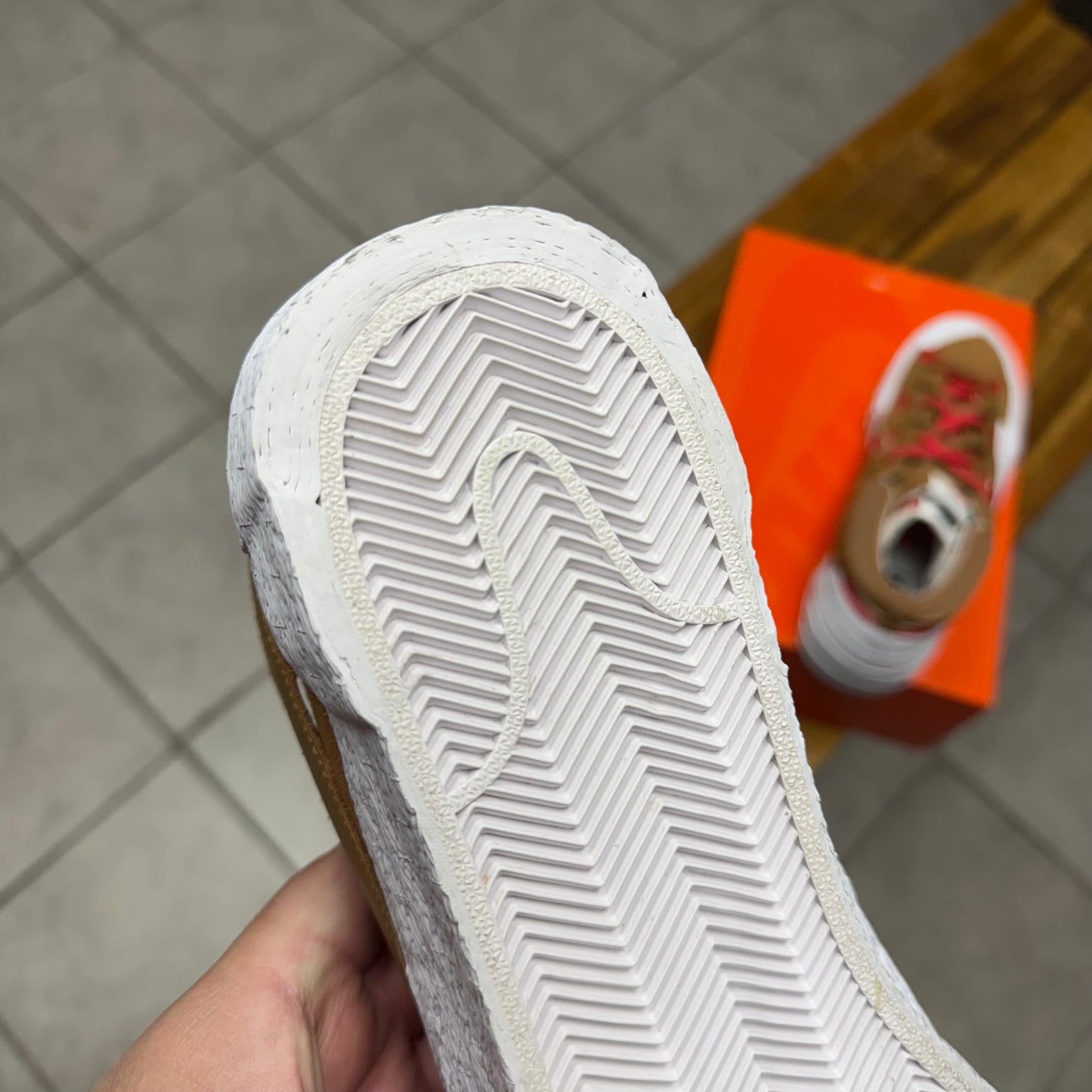Blazer Low x sacai British Tan (Worn)