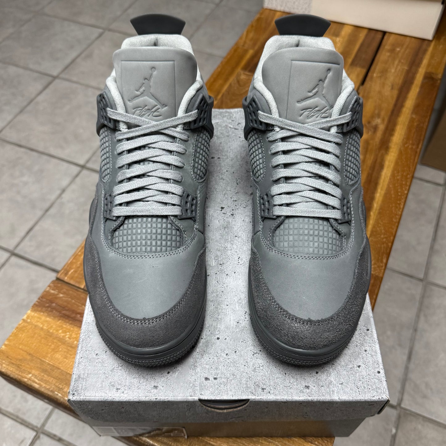 Jordan 4 Wet Cement (Worn)