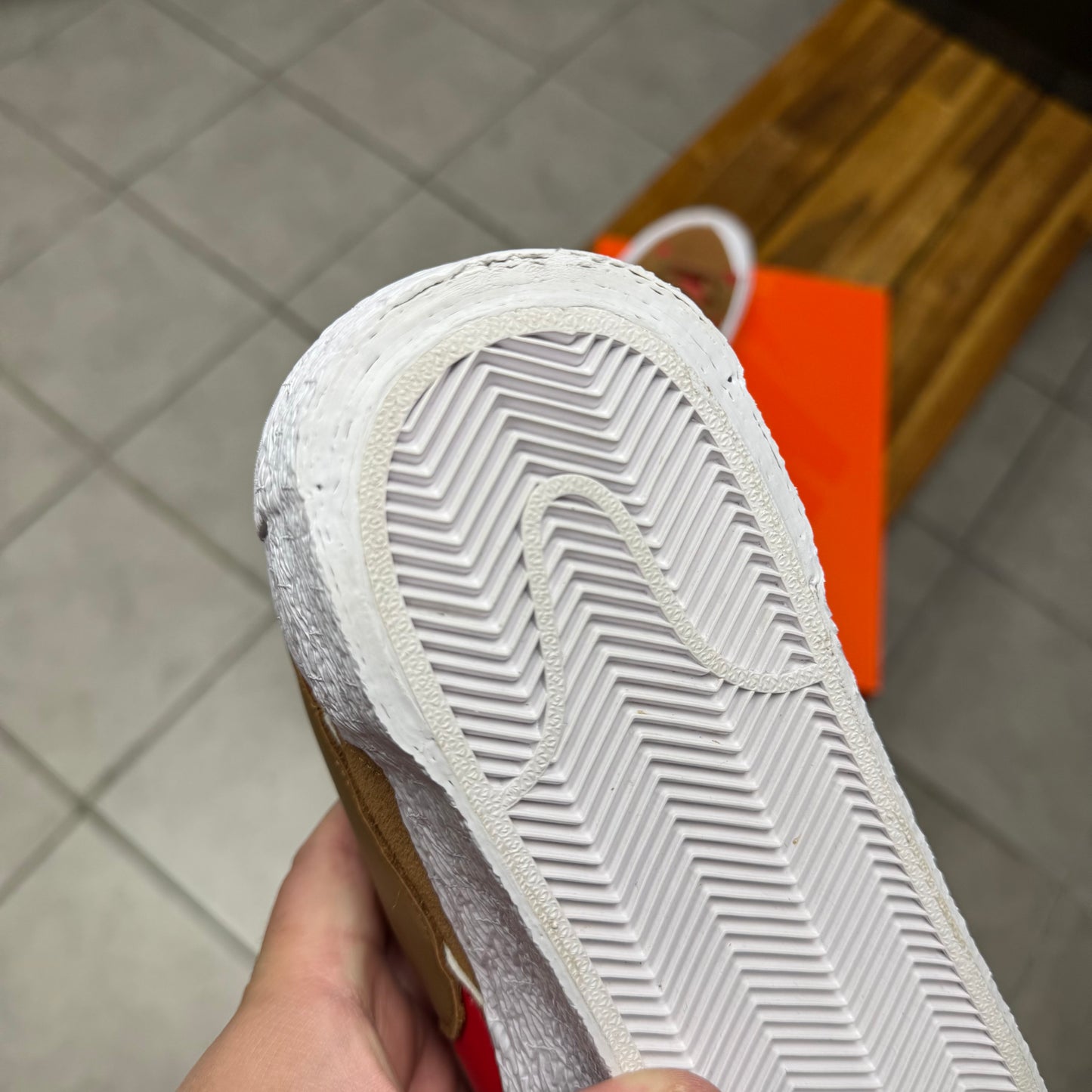 Blazer Low x sacai British Tan (Worn)