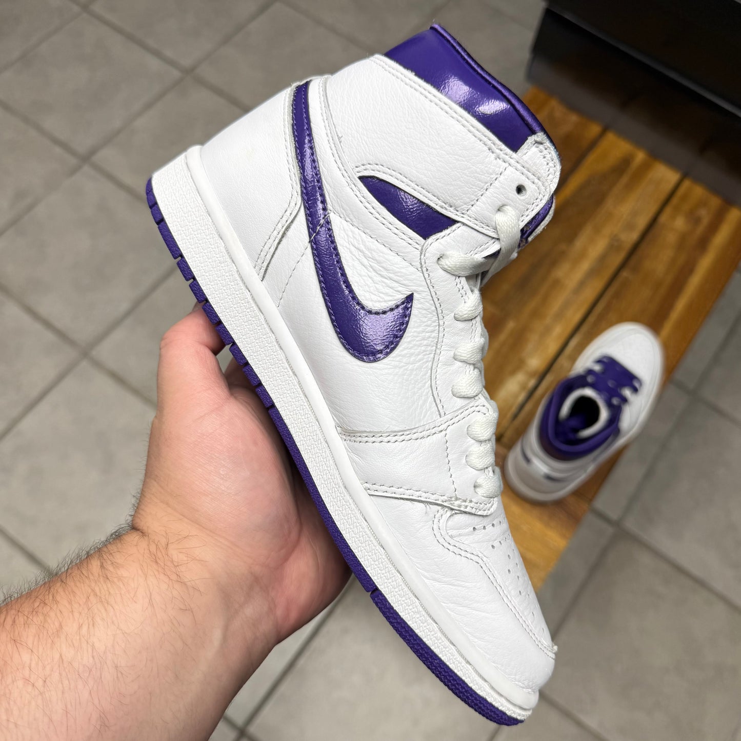 Jordan 1 High OG Court Purple W (Worn)