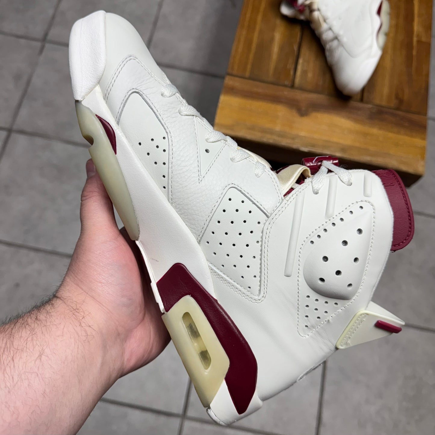 Jordan 6 Maroon 2015 (Worn)