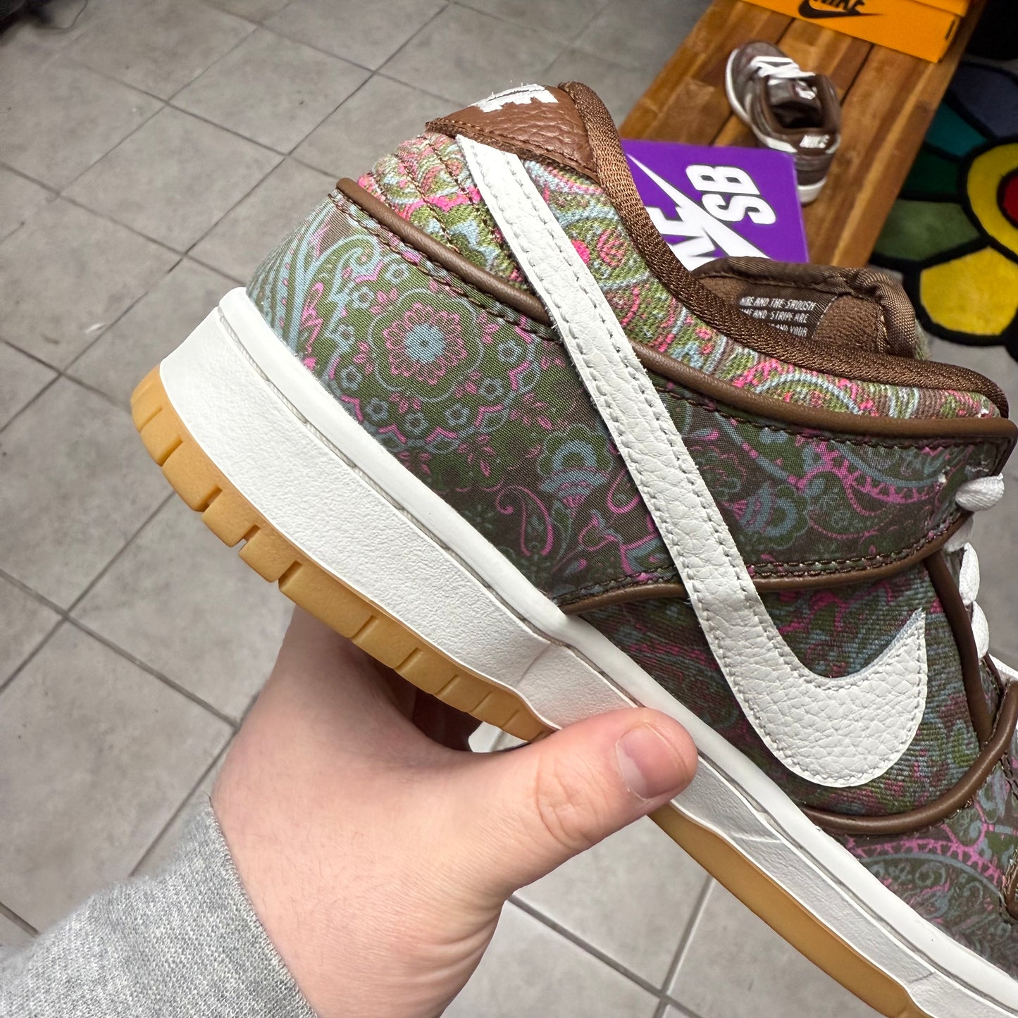 SB Dunk Low Paisley Brown (Worn)