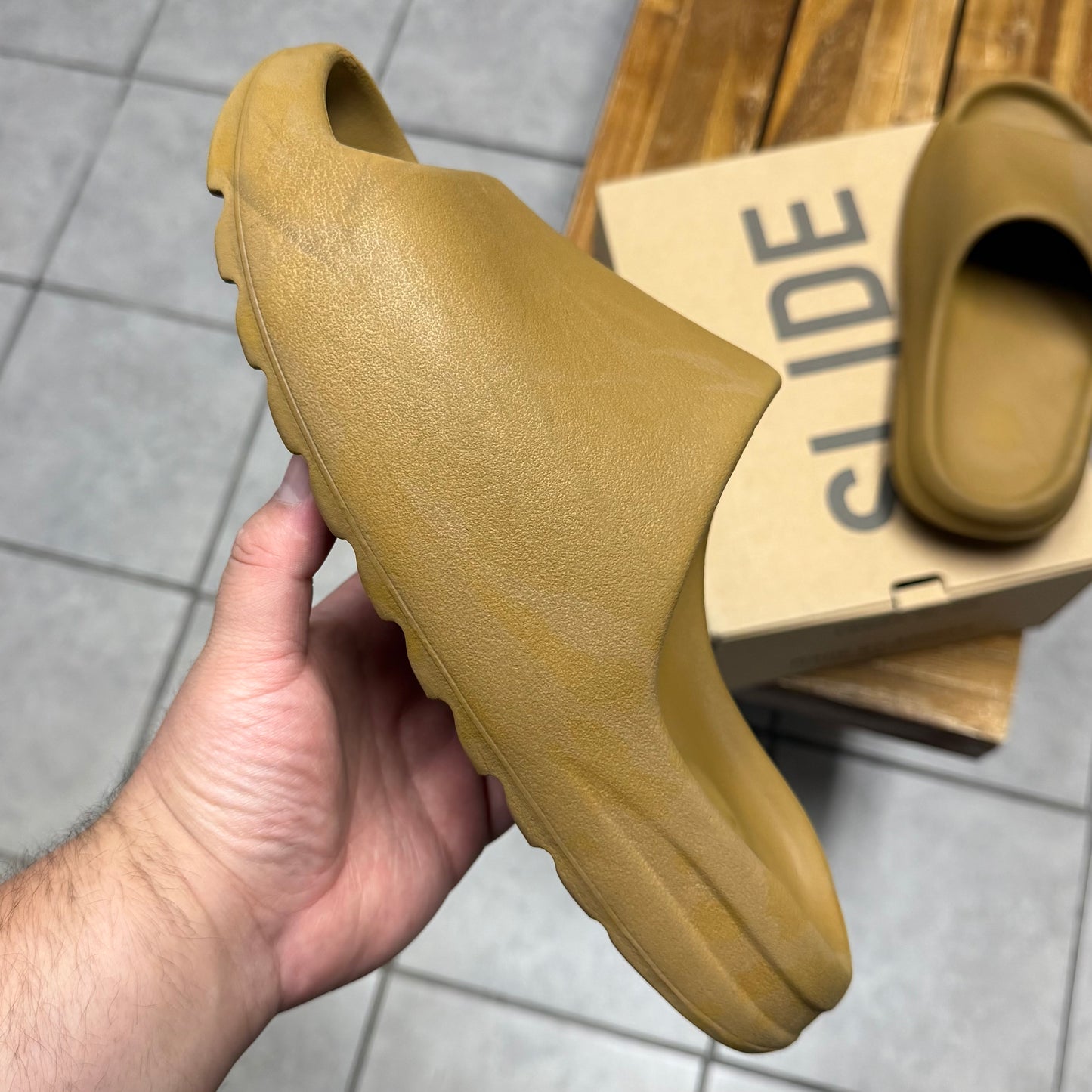 Yeezy Slide Ochre (Worn)