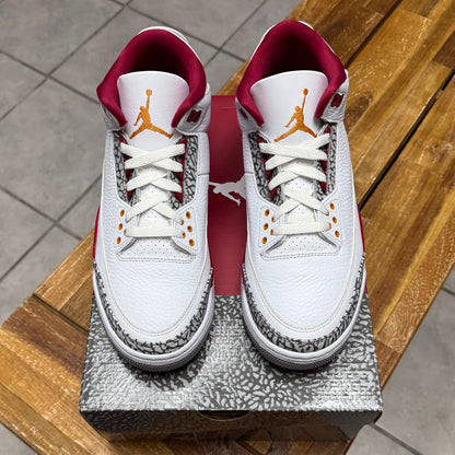 Jordan 3 Cardinal Red (Worn)