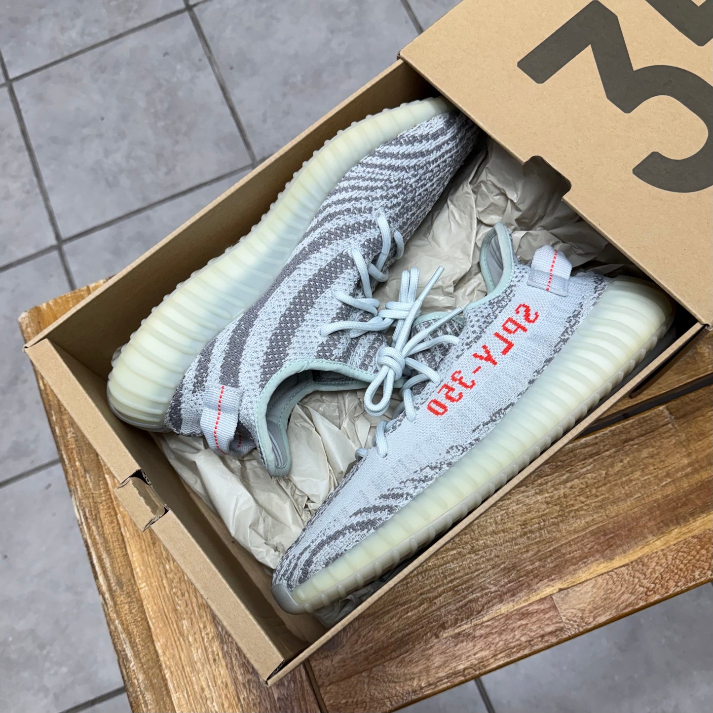 Yeezy 350 V2 Blue Tint (Worn)