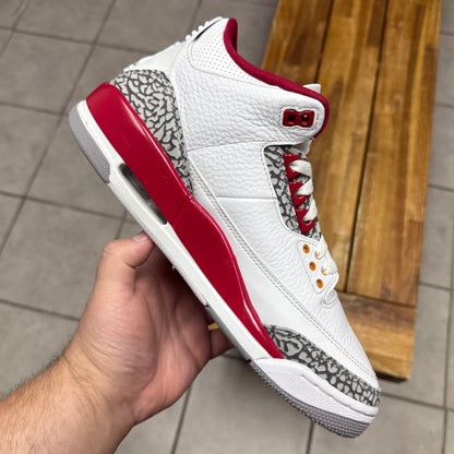 Jordan 3 Cardinal Red (Worn)