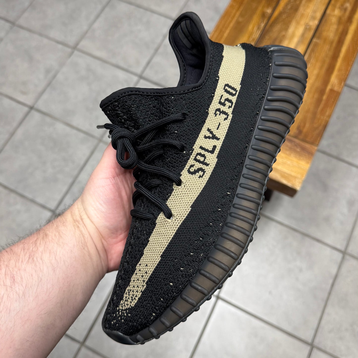 Yeezy 350 V2 Core Black Green (Worn)