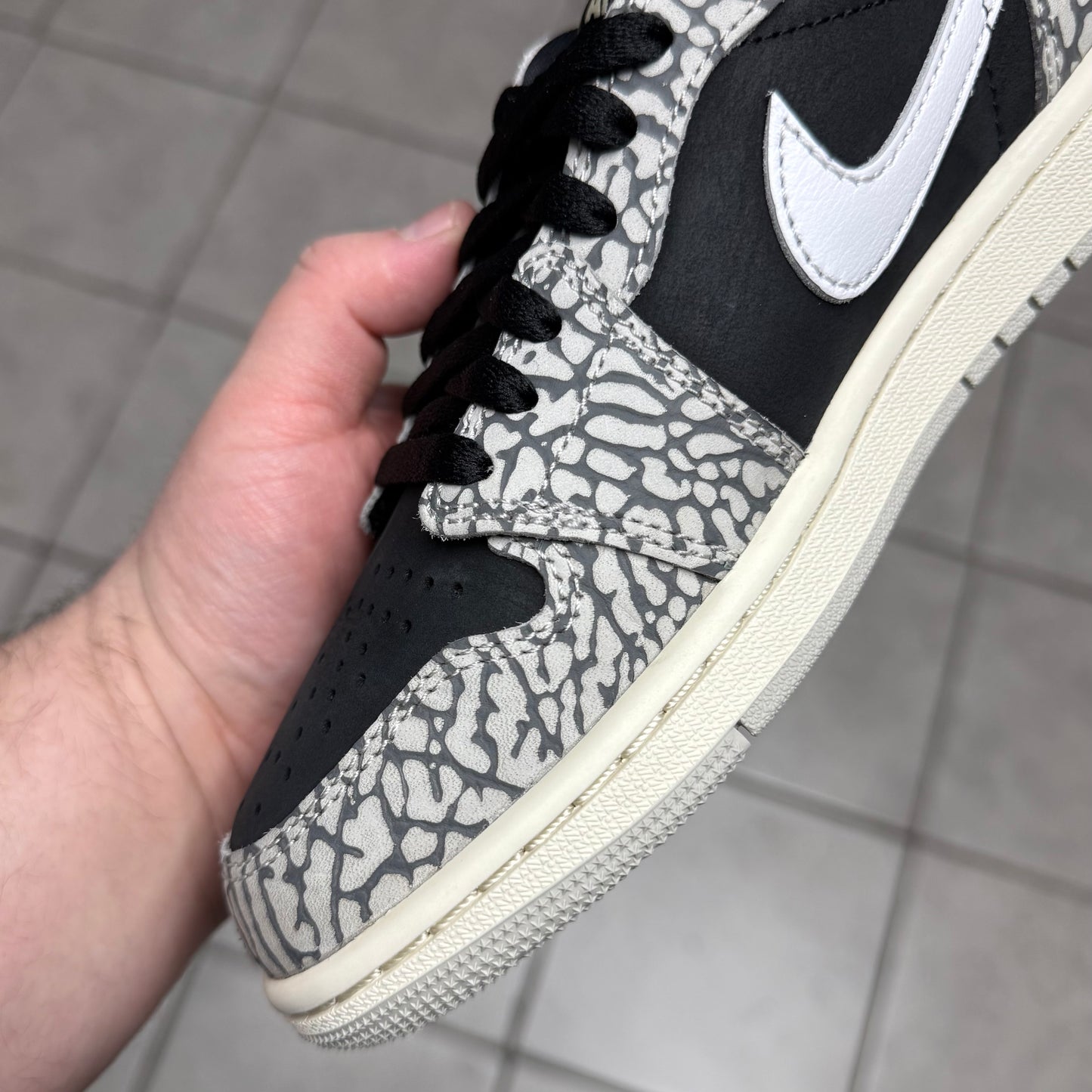 Jordan 1 Low OG Black Cement (Worn)