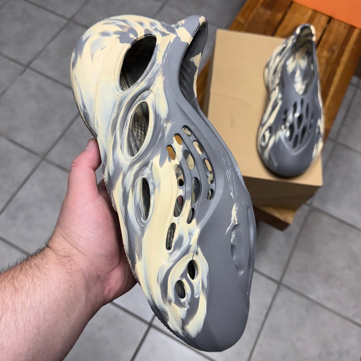 Yeezy Foam RNNR MXT Moon Gray (Worn)