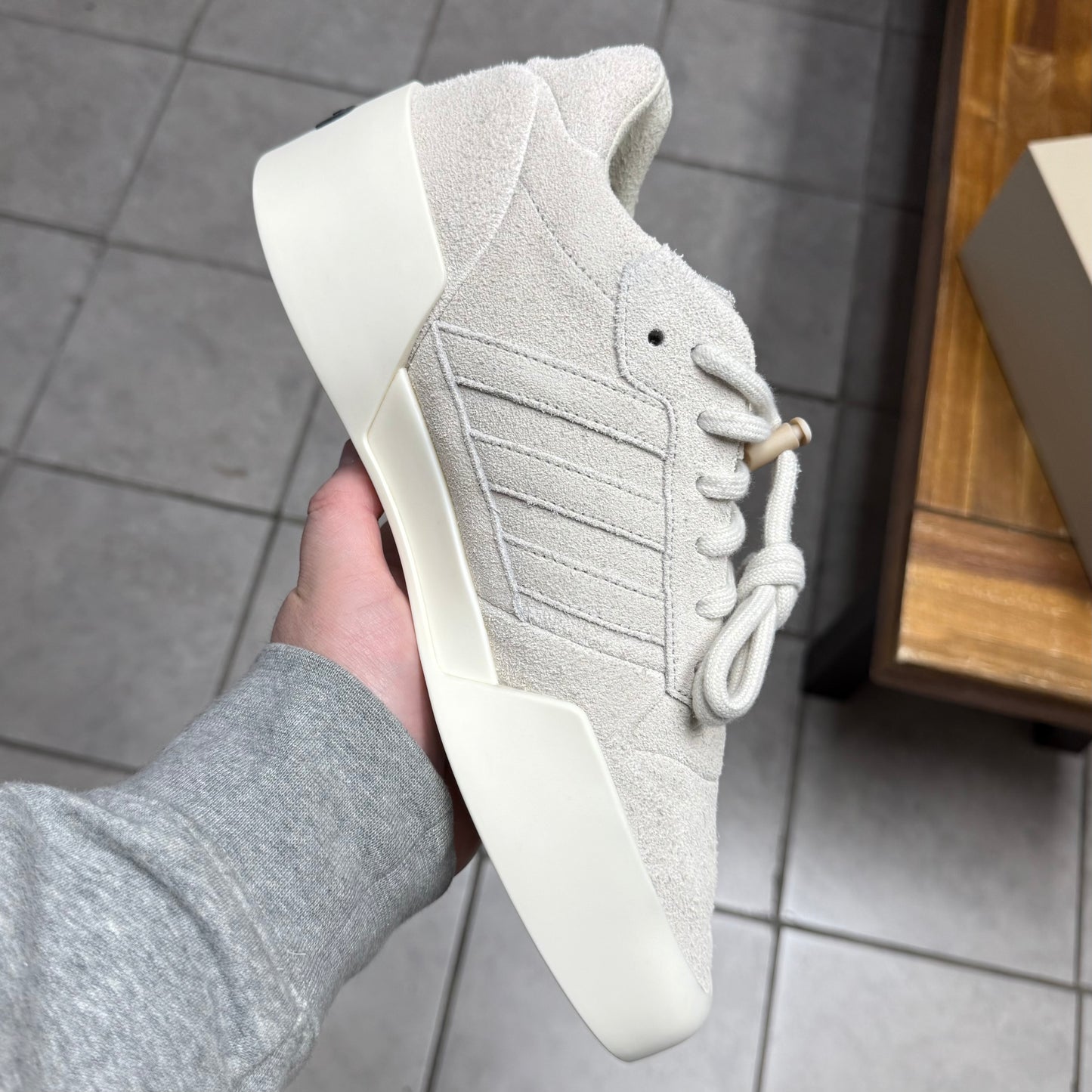 Adidas Fear of God Athletics x '86 Low ‘Talc’ (Worn)