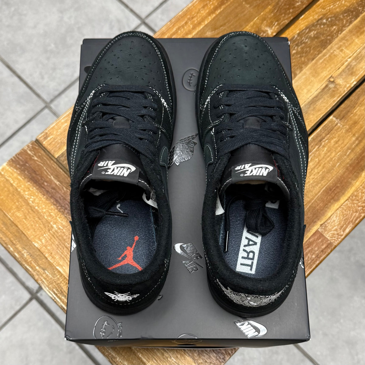 Jordan 1 Low OG x Travis Scott Black Phantom (Worn)