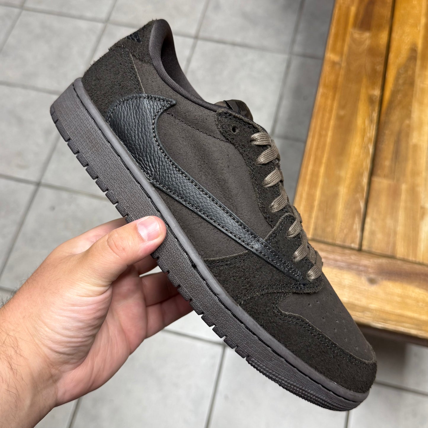 Jordan 1 Low x Travis Scott Velvet Brown (Worn)