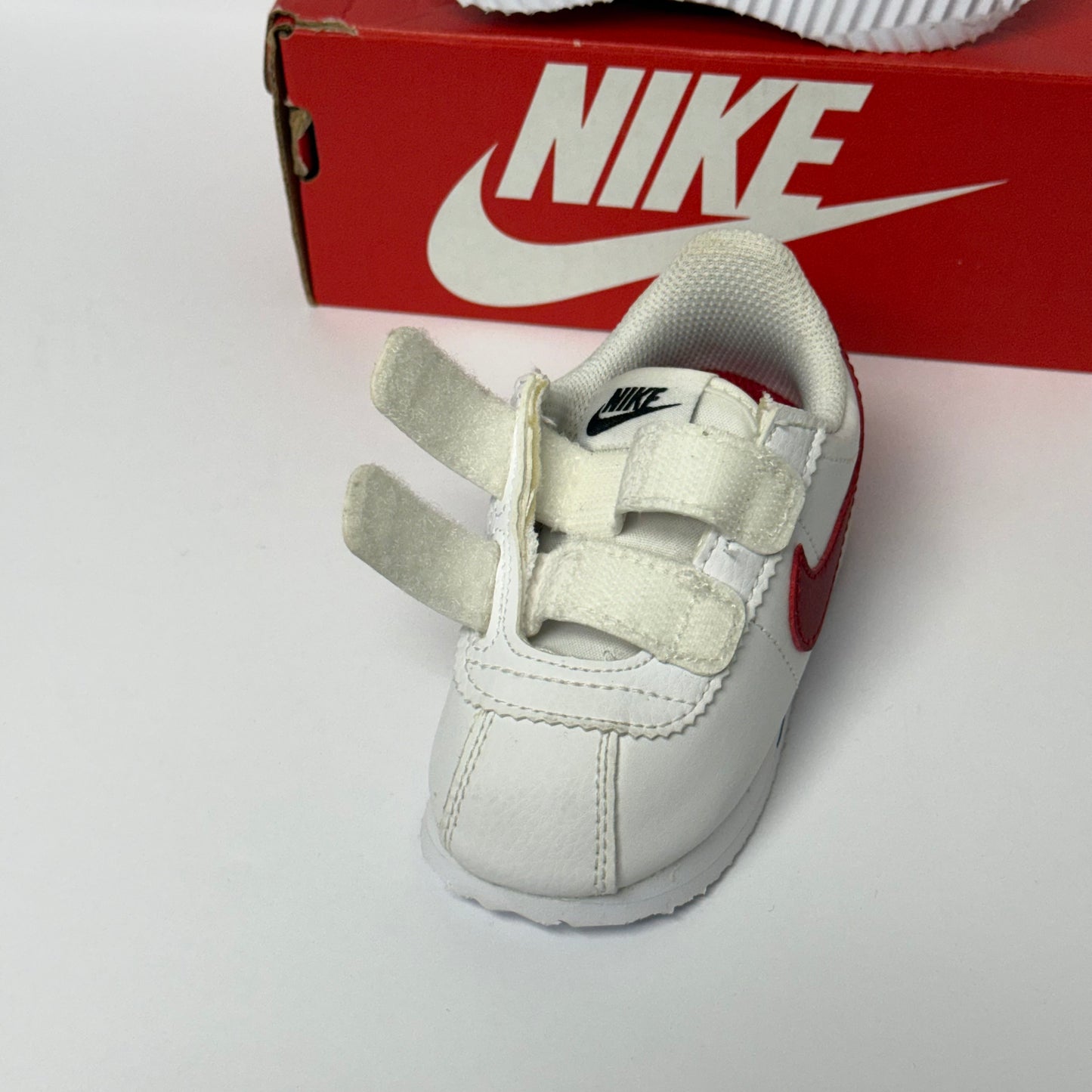 Nike Cortez White Varsity Red TD (Worn)