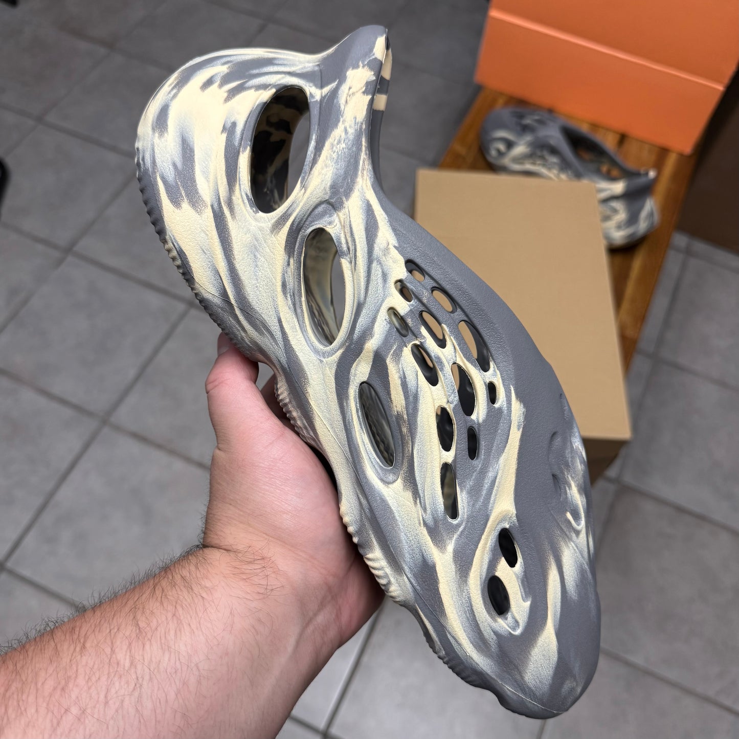 Yeezy Foam RNNR MXT Moon Gray (Worn)