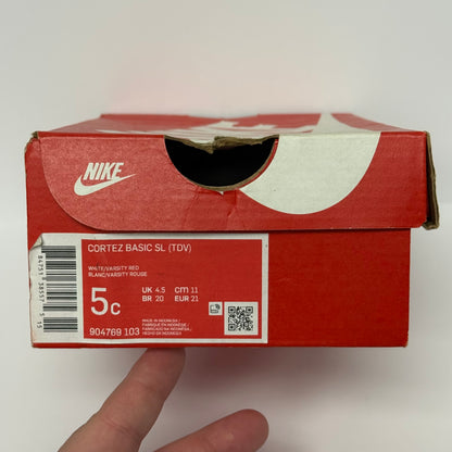 Nike Cortez White Varsity Red TD (Worn)
