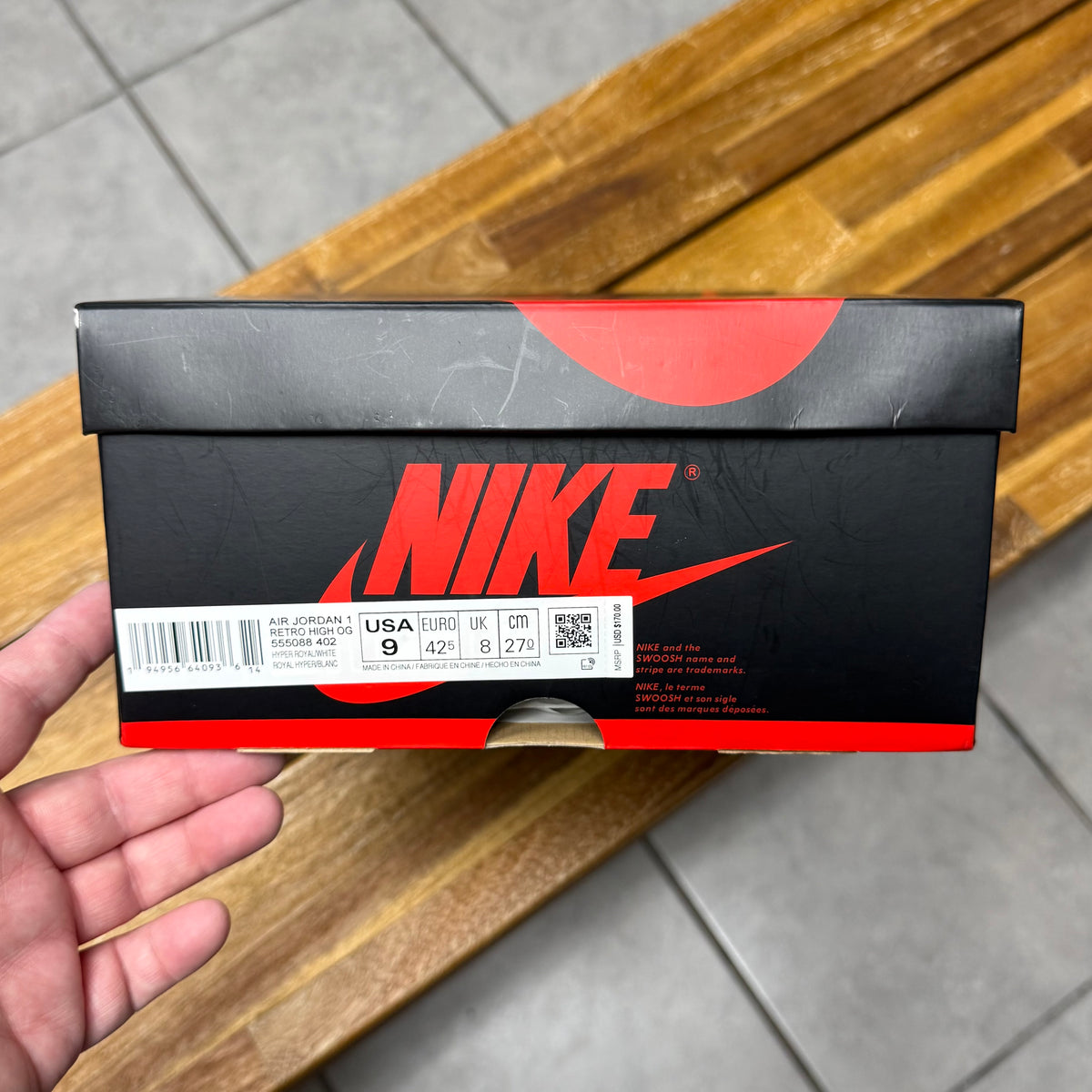 Jordan 1 High OG Hyper Royal (Worn)
