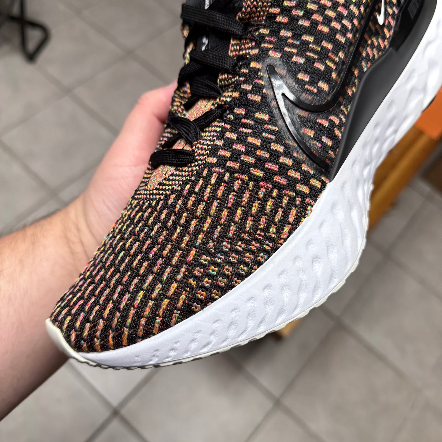 Nike React Infinity Run Flyknit 3 Black Multi (Worn)