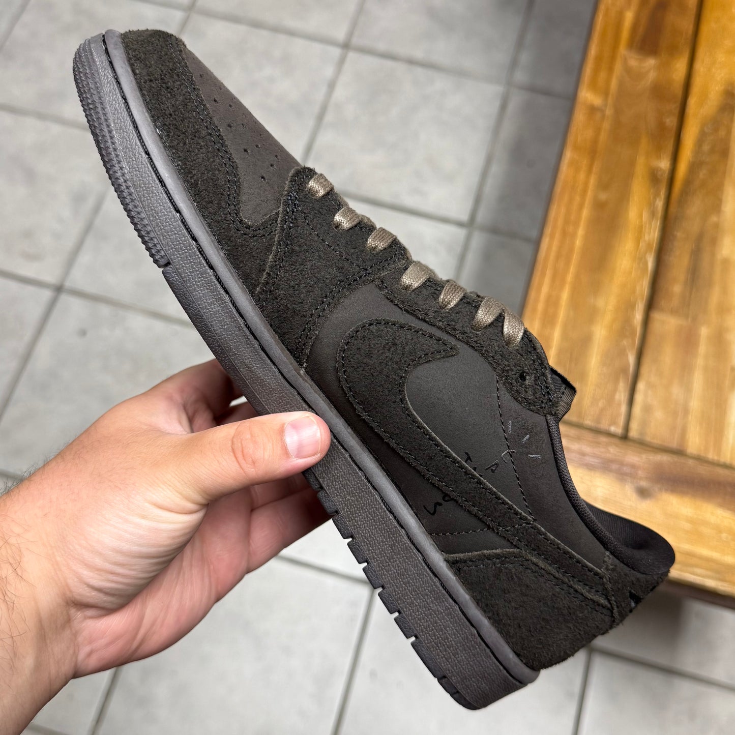 Jordan 1 Low x Travis Scott Velvet Brown (Worn)