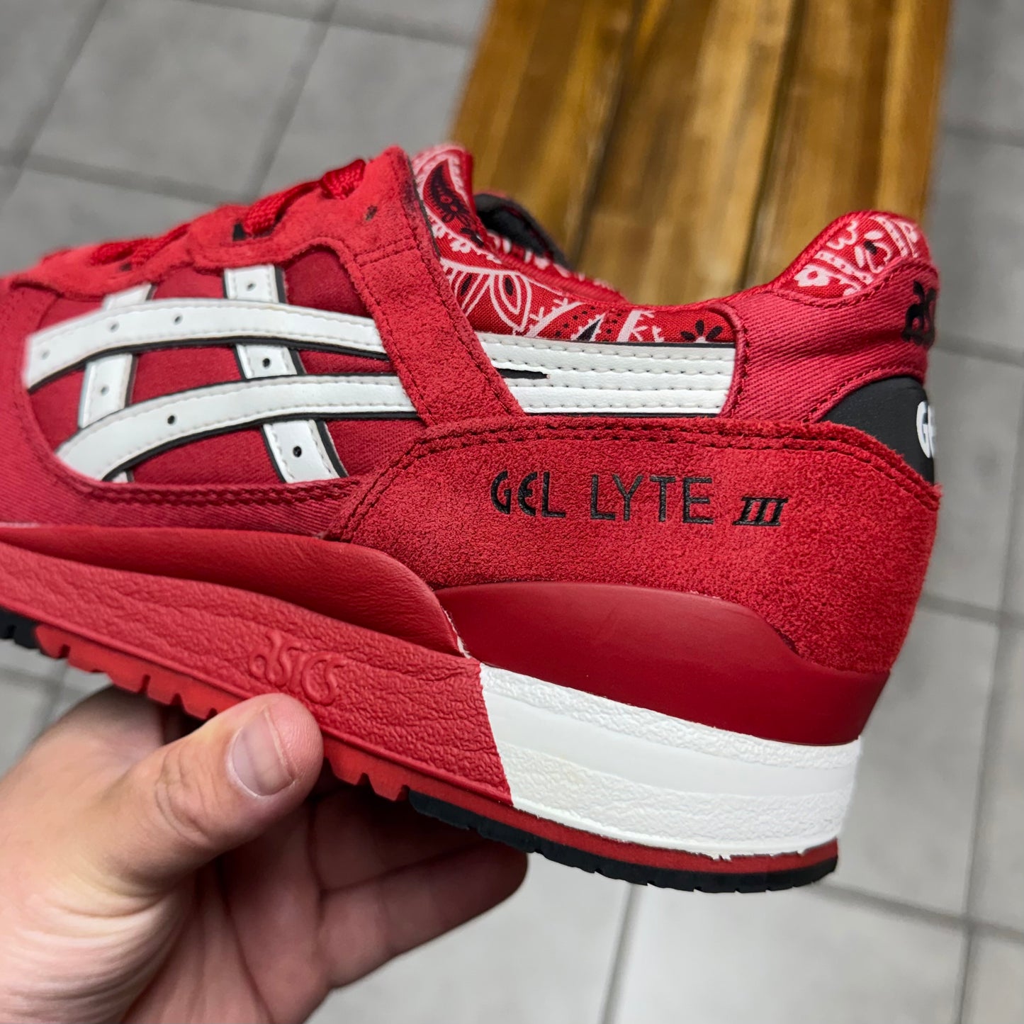 ASICS Gel Lyte 3 Red Bandana (Worn)