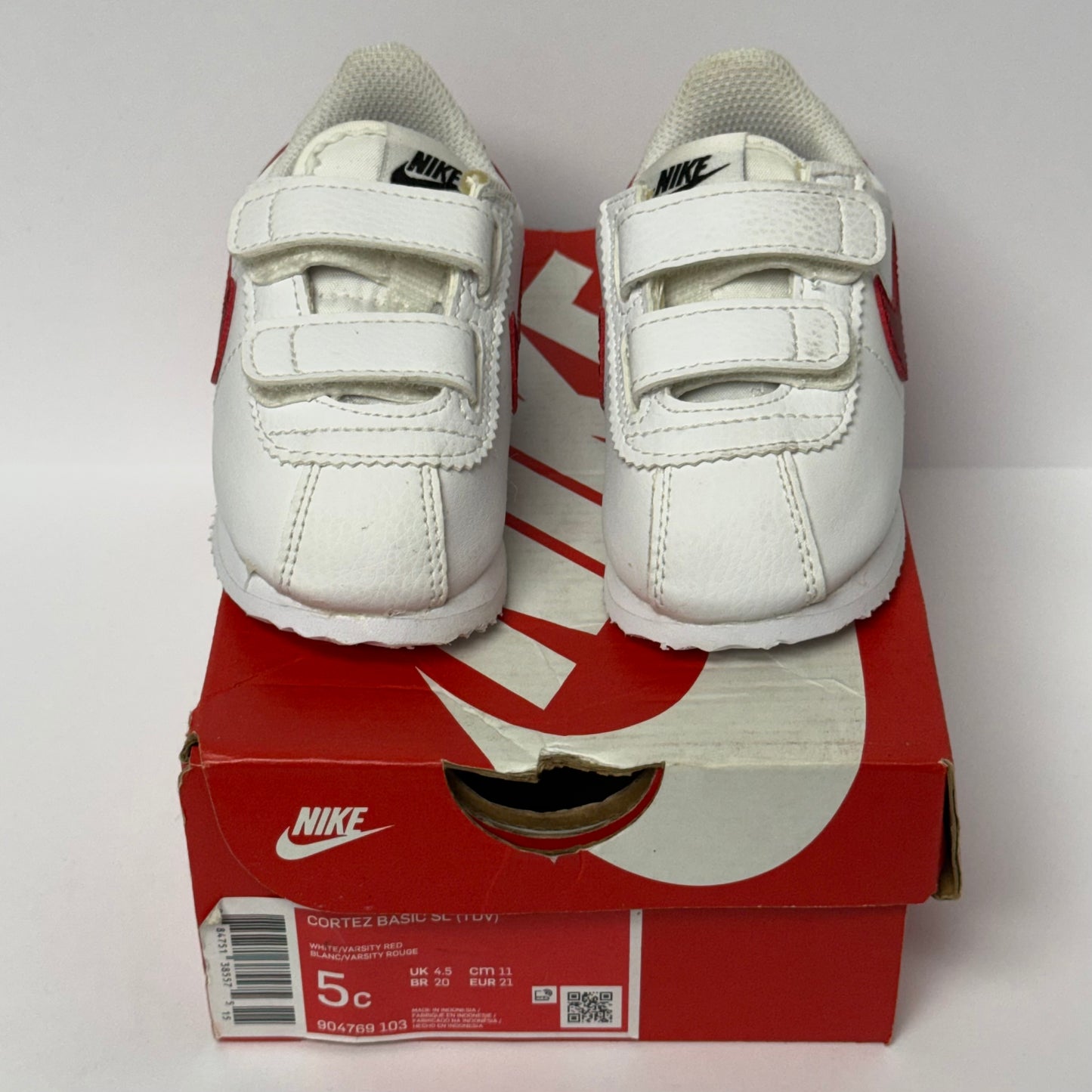 Nike Cortez White Varsity Red TD (Worn)