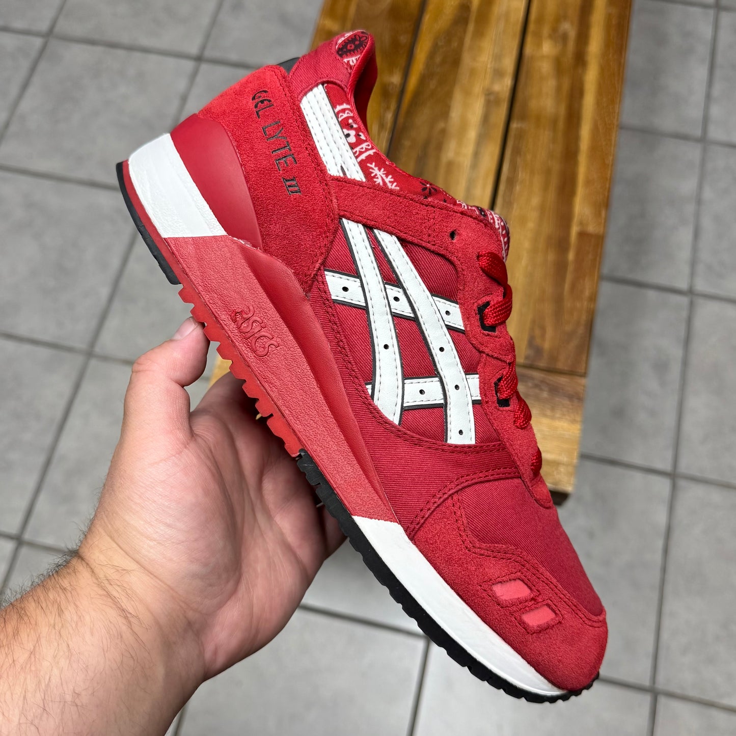 ASICS Gel Lyte 3 Red Bandana (Worn)