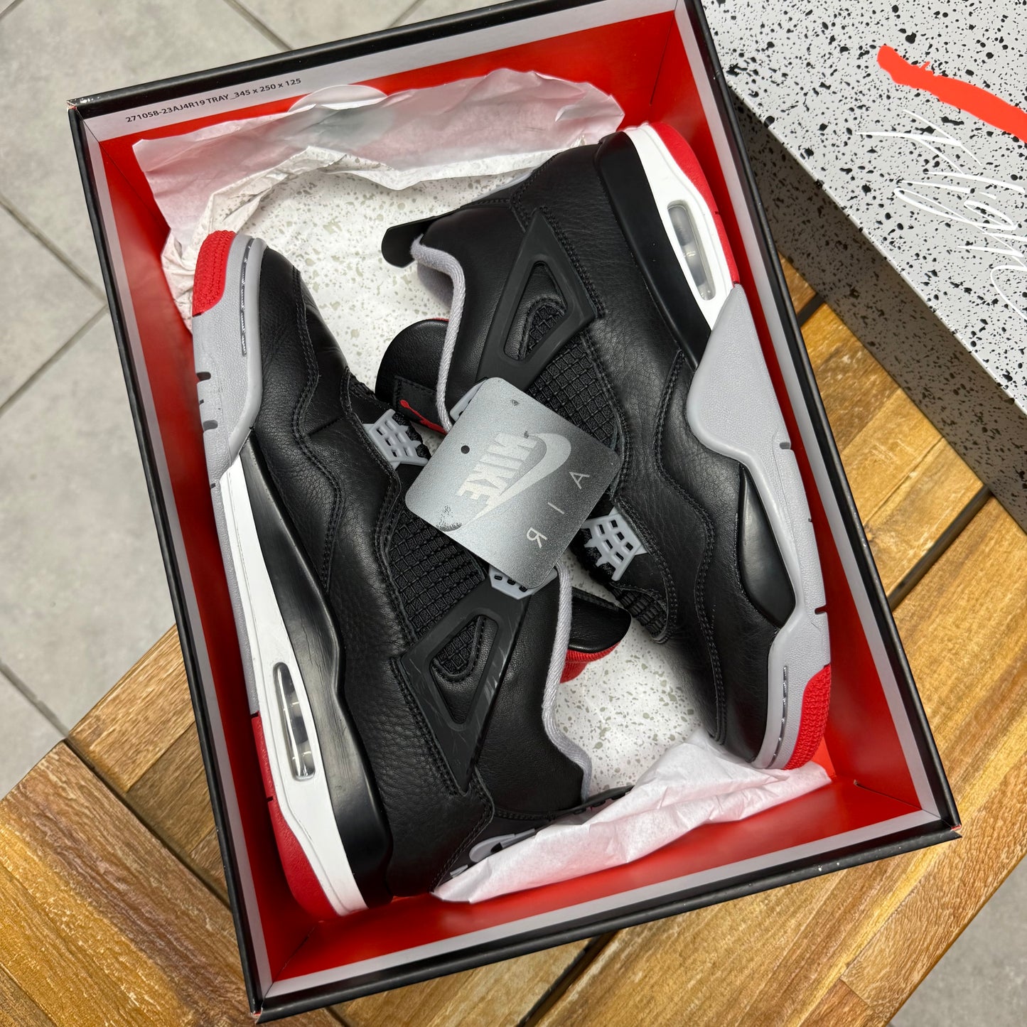 Jordan 4 Bred Reimagined (Worn)