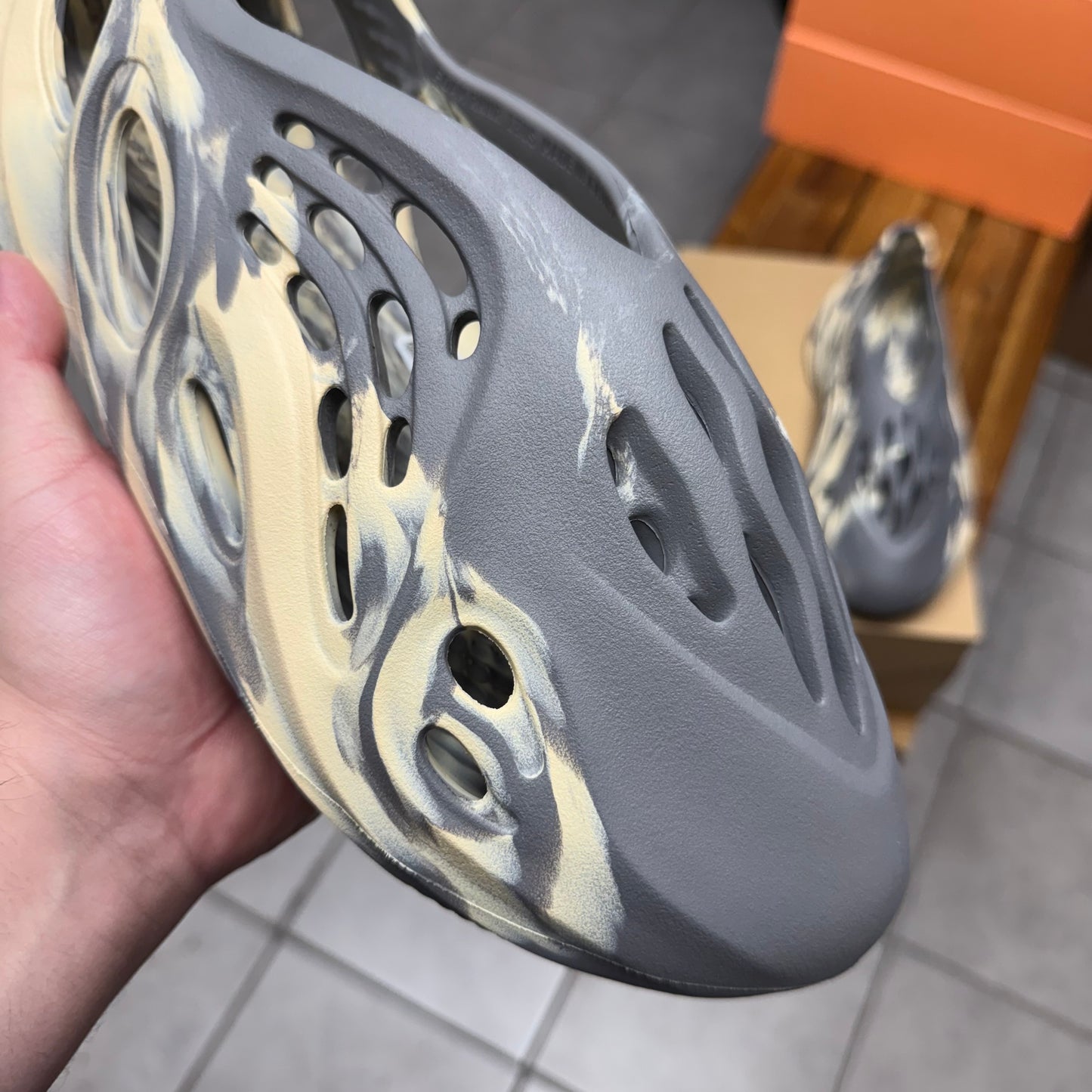 Yeezy Foam RNNR MXT Moon Gray (Worn)