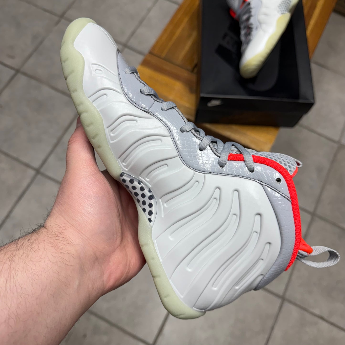 Nike Little Posite Pro Pure Platinum (GS/Worn)
