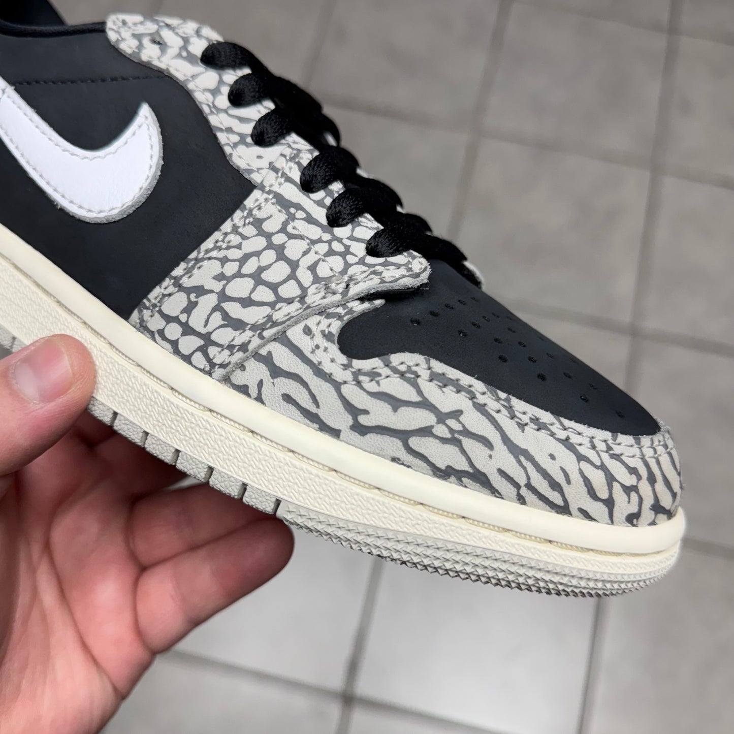 Jordan 1 Low OG Black Cement (Worn)