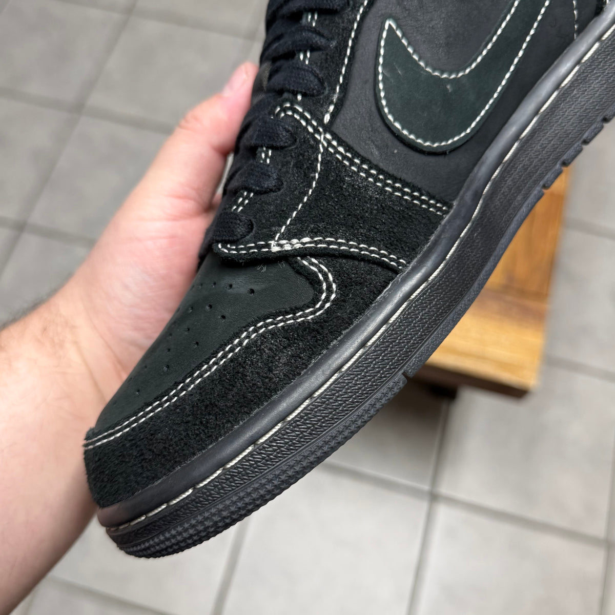 Jordan 1 Low OG x Travis Scott Black Phantom (Worn)