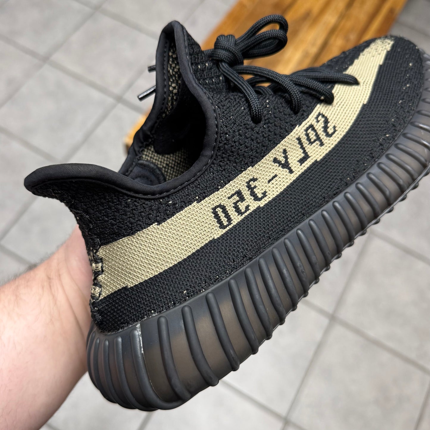 Yeezy 350 V2 Core Black Green (Worn)