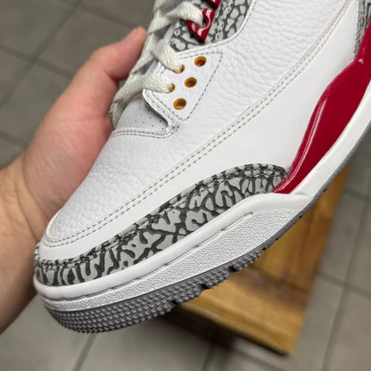 Jordan 3 Cardinal Red (Worn)