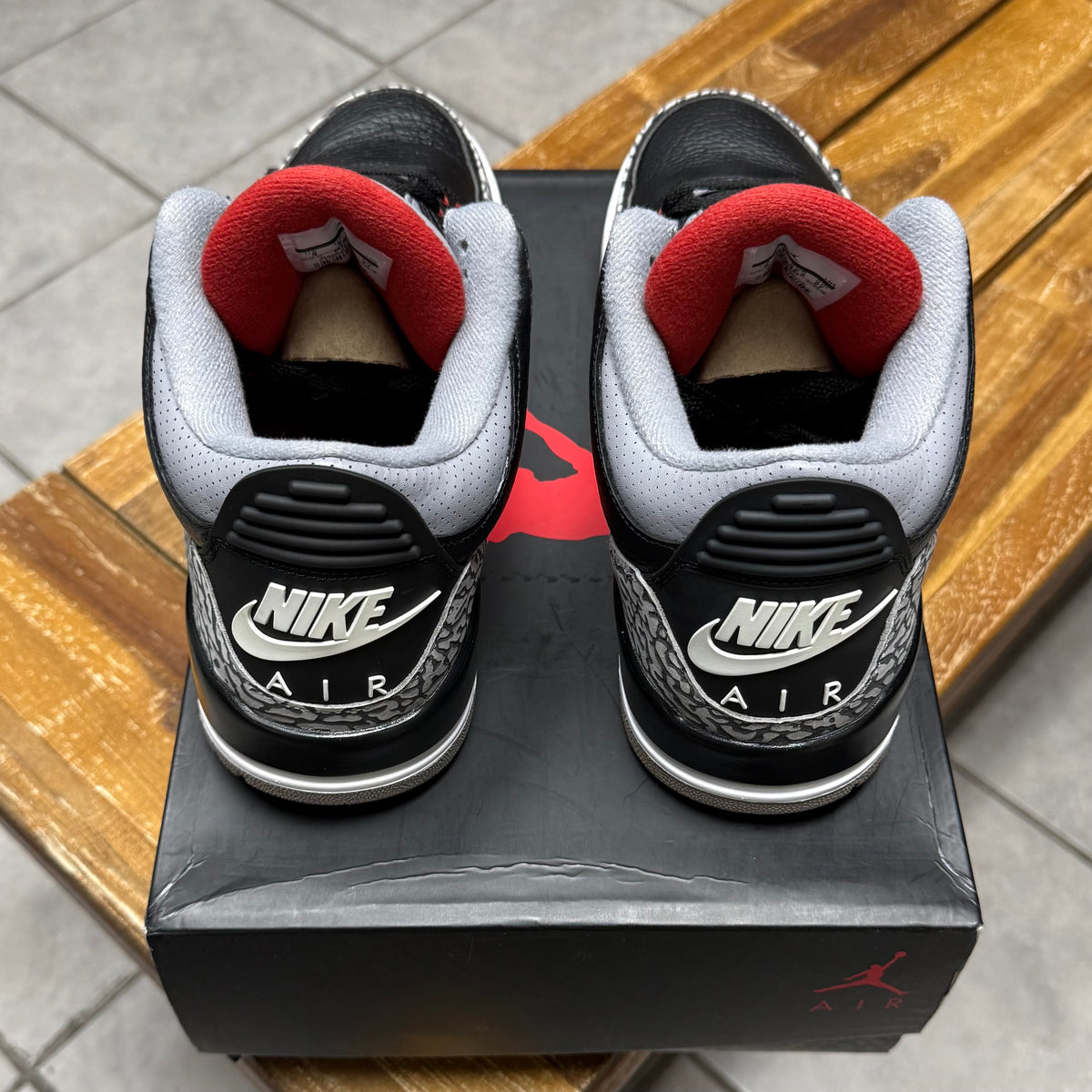 Jordan 3 Black Cement 2018 (Worn)
