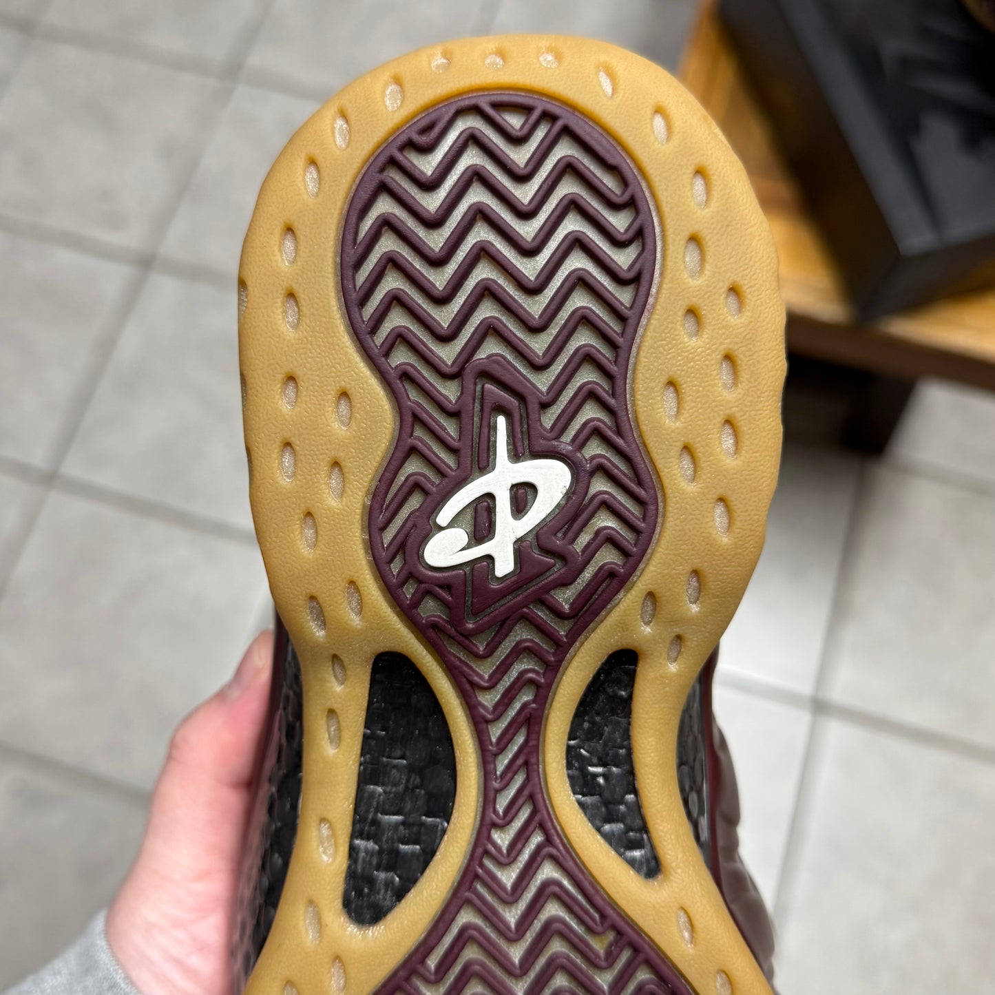 Air Foamposite One Maroon (Worn)