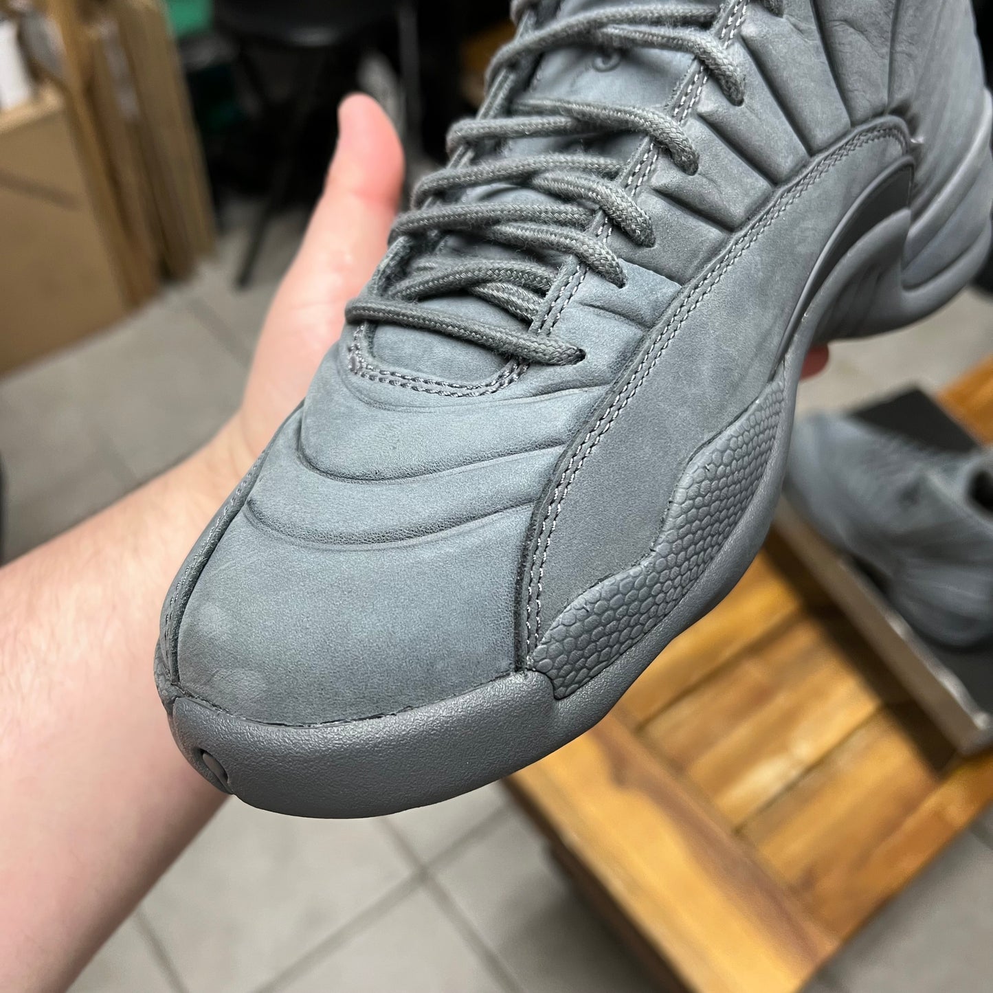 Jordan 12 x PSNY Dark Grey (Worn)