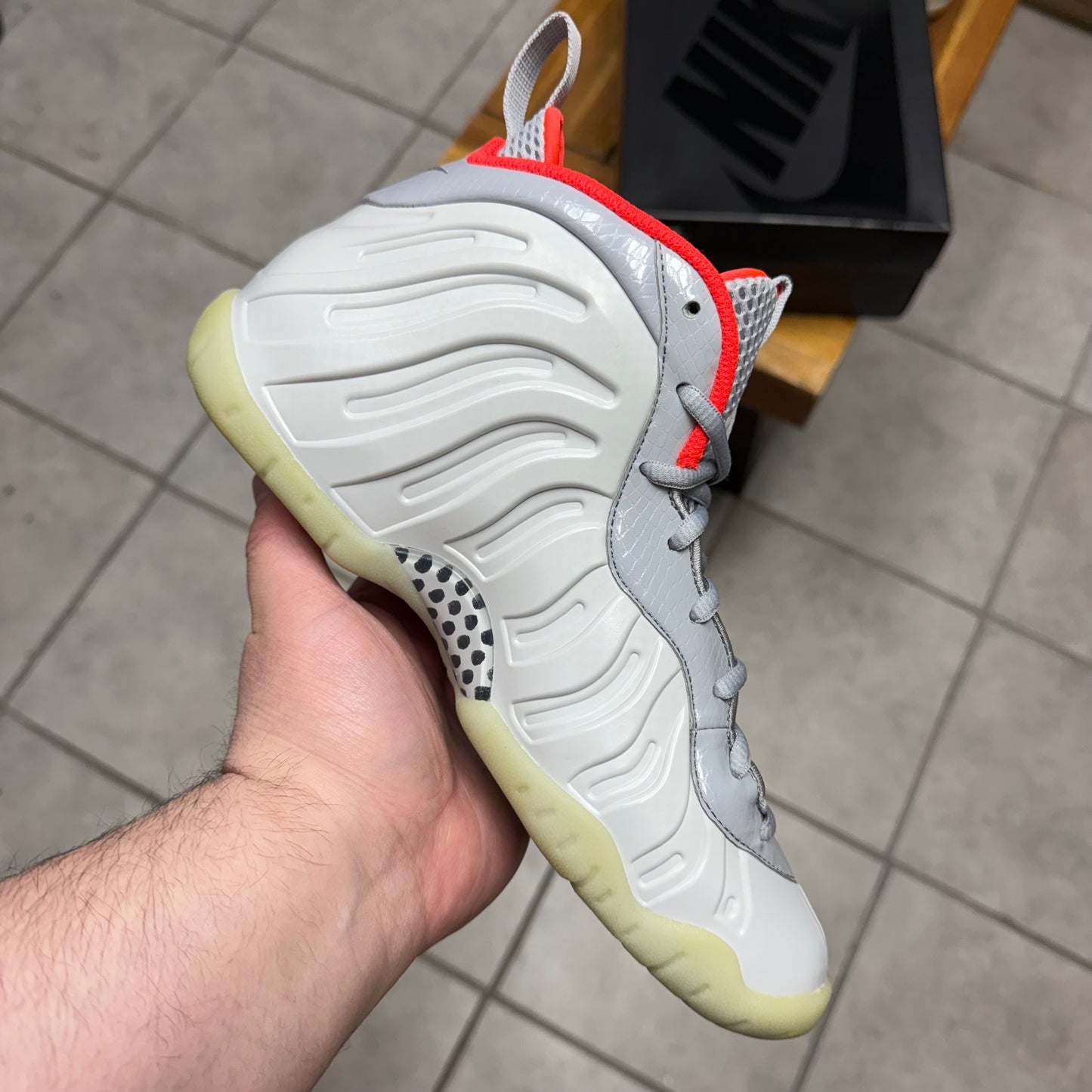 Nike Little Posite Pro Pure Platinum (GS/Worn)