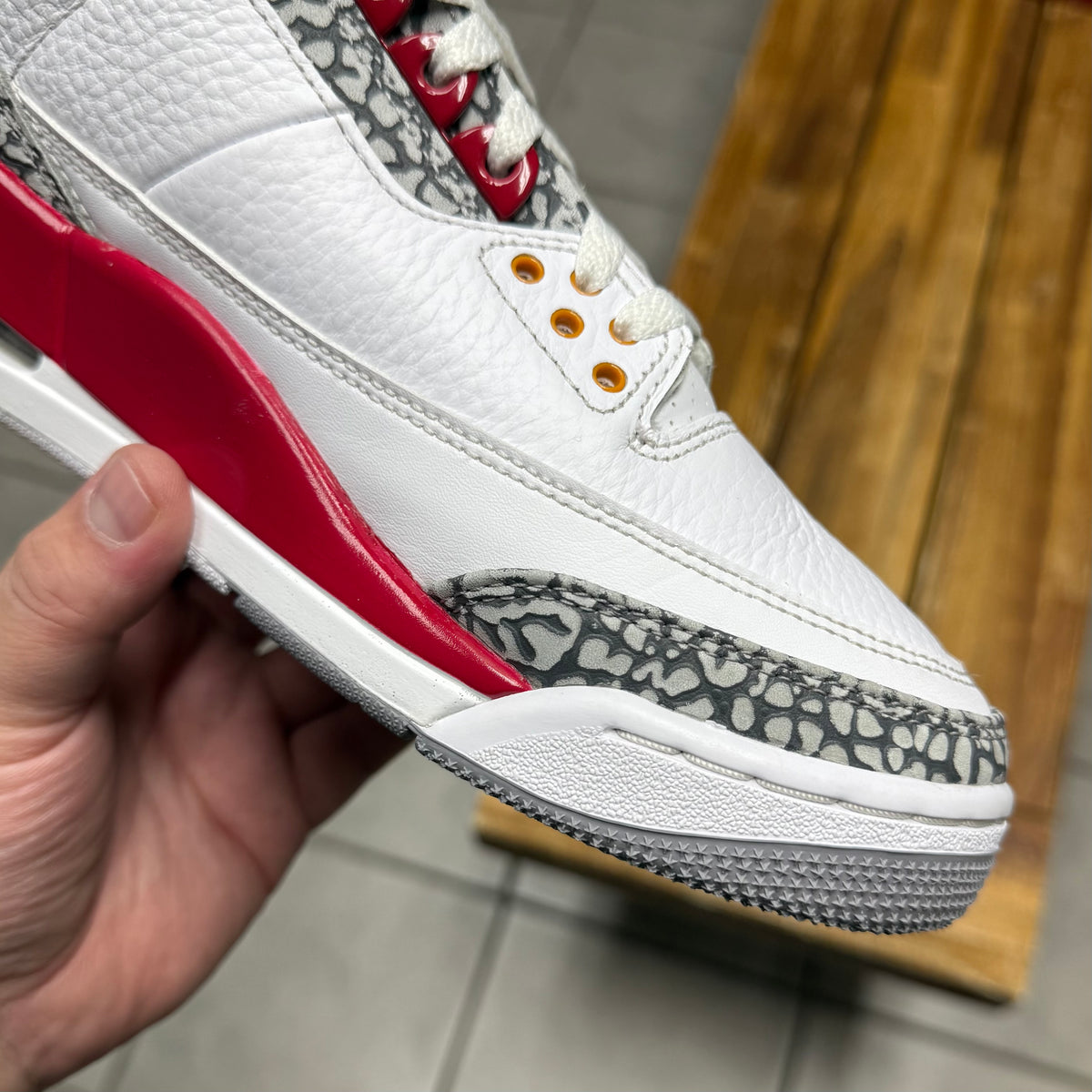 Jordan 3 Cardinal Red (Worn)