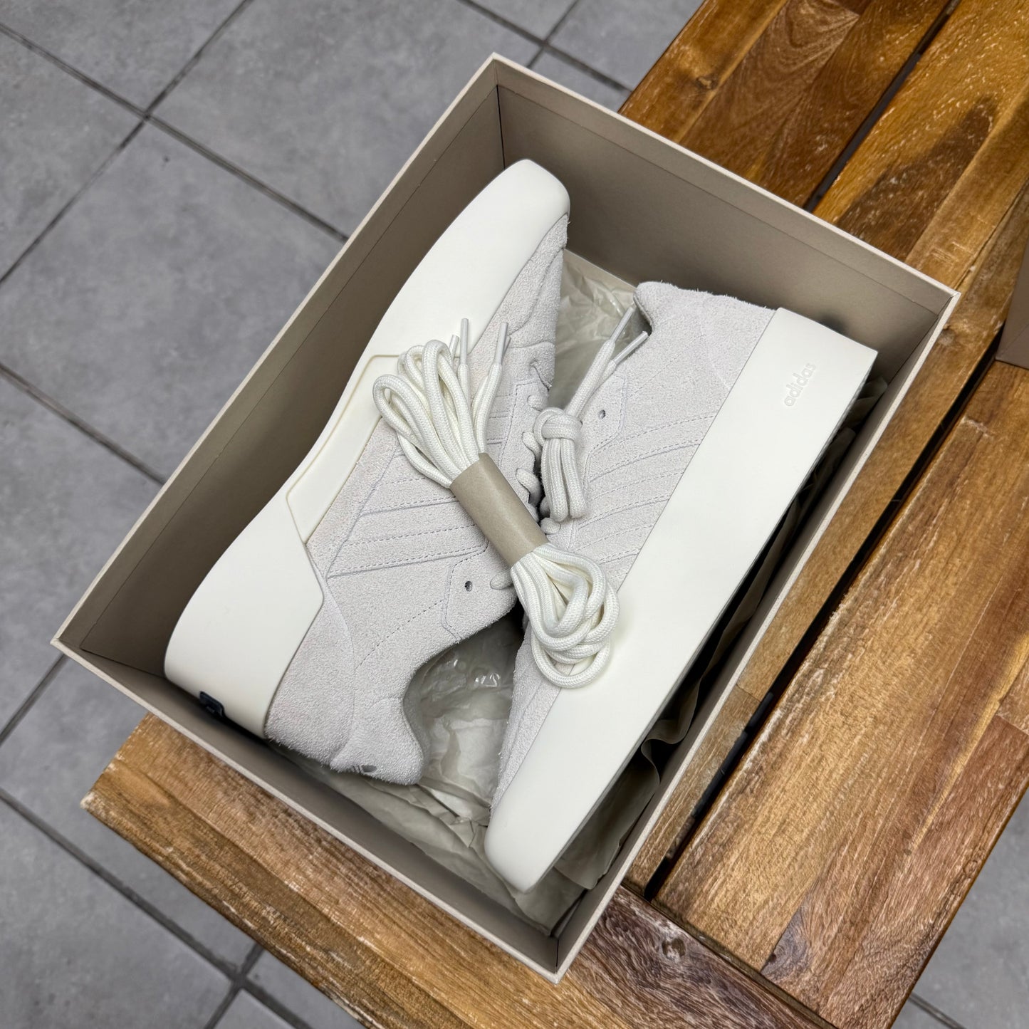 Adidas Fear of God Athletics x '86 Low ‘Talc’ (Worn)
