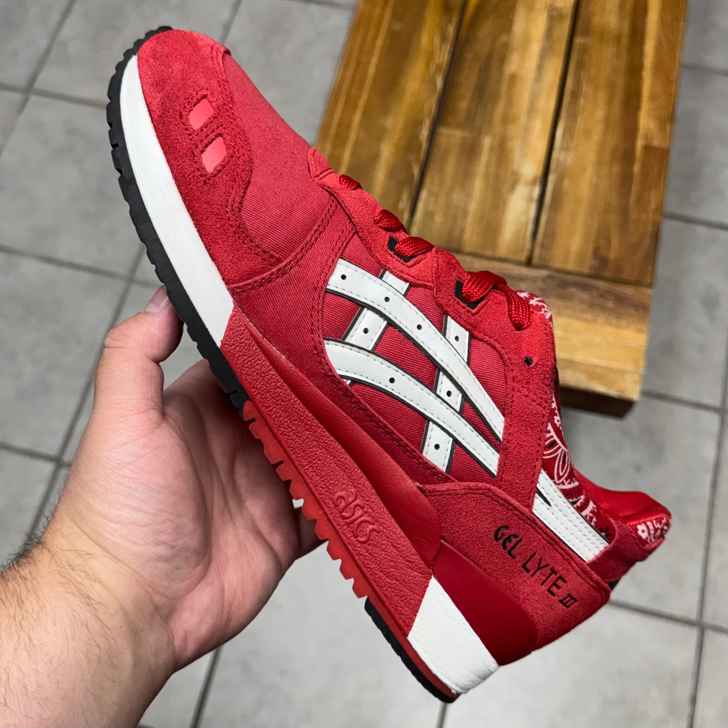 ASICS Gel Lyte 3 Red Bandana (Worn)
