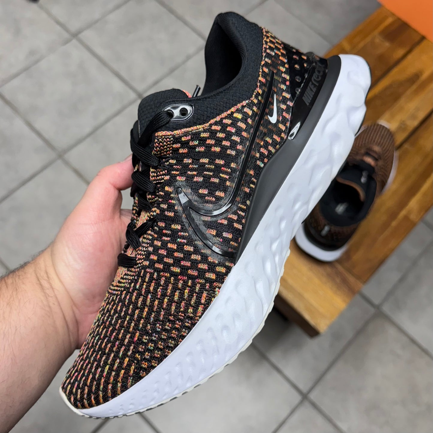 Nike React Infinity Run Flyknit 3 Black Multi (Worn)