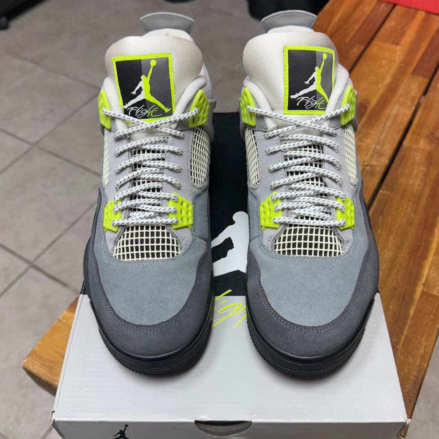 Jordan 4 Neon 95 (Worn)