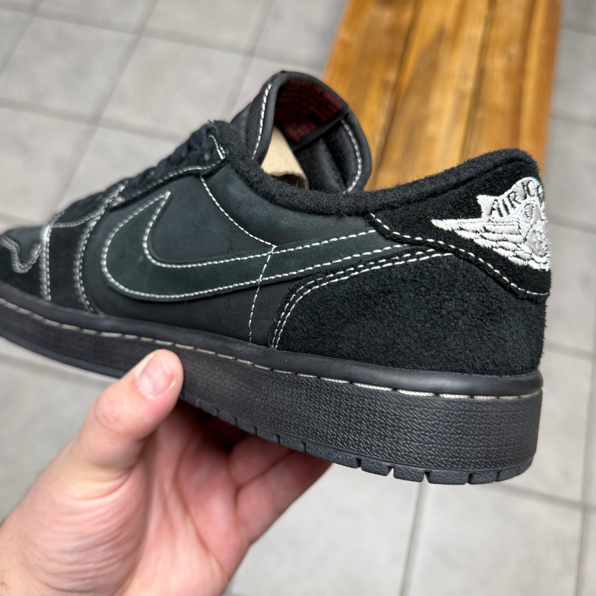 Jordan 1 Low OG x Travis Scott Black Phantom (Worn)