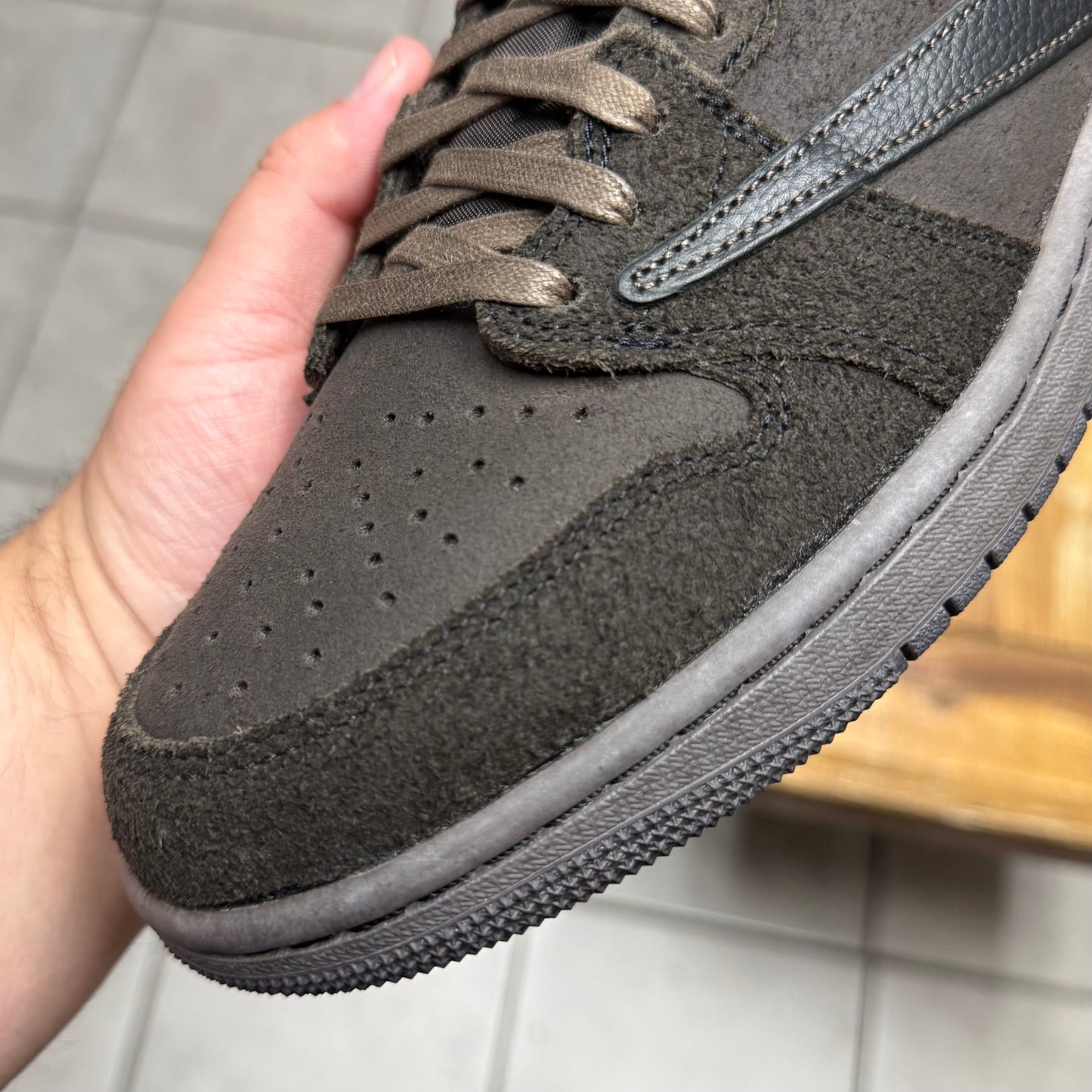 Jordan 1 Low x Travis Scott Velvet Brown (Worn)