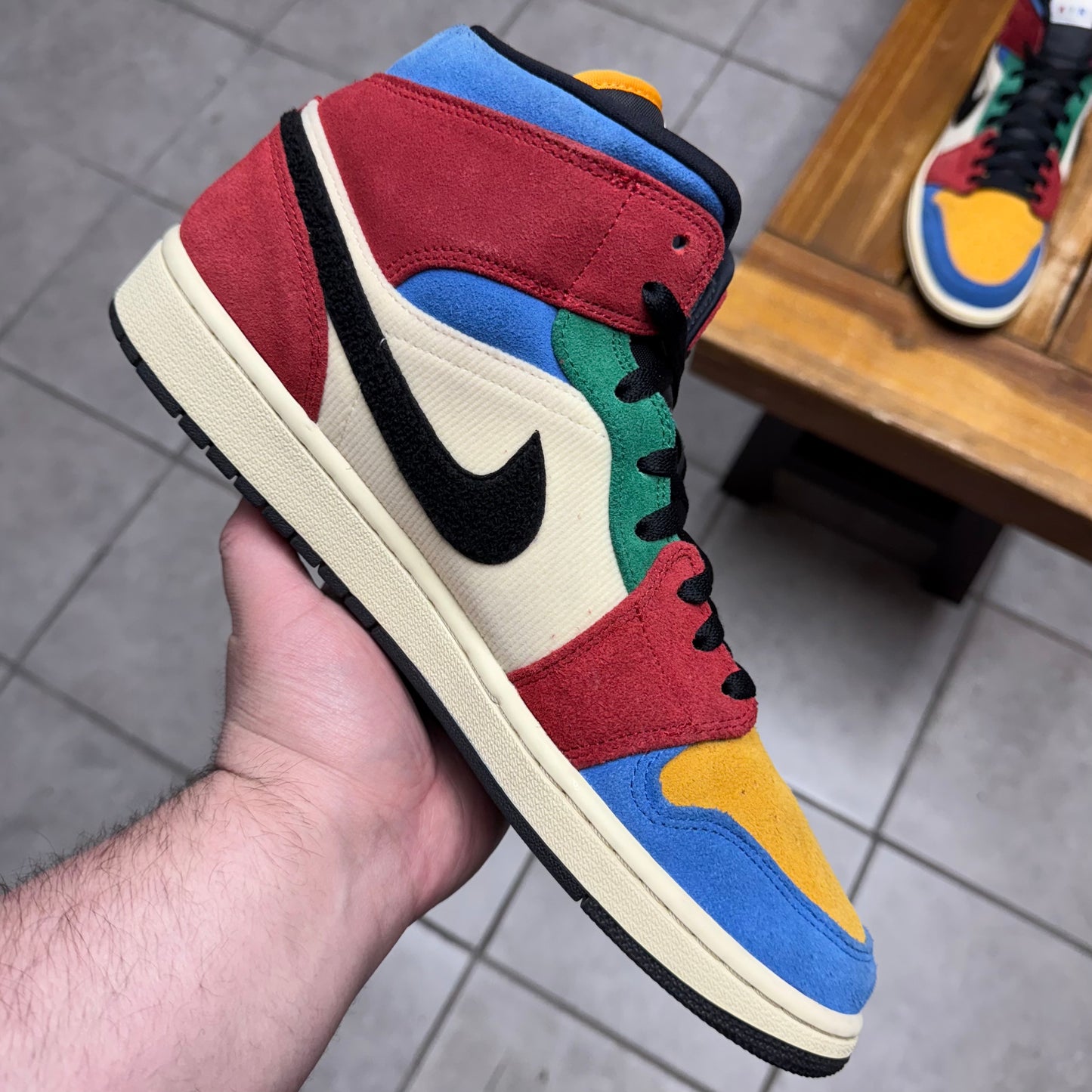 Jordan 1 Mid x Blue The Great ‘Fearless’ (Worn)