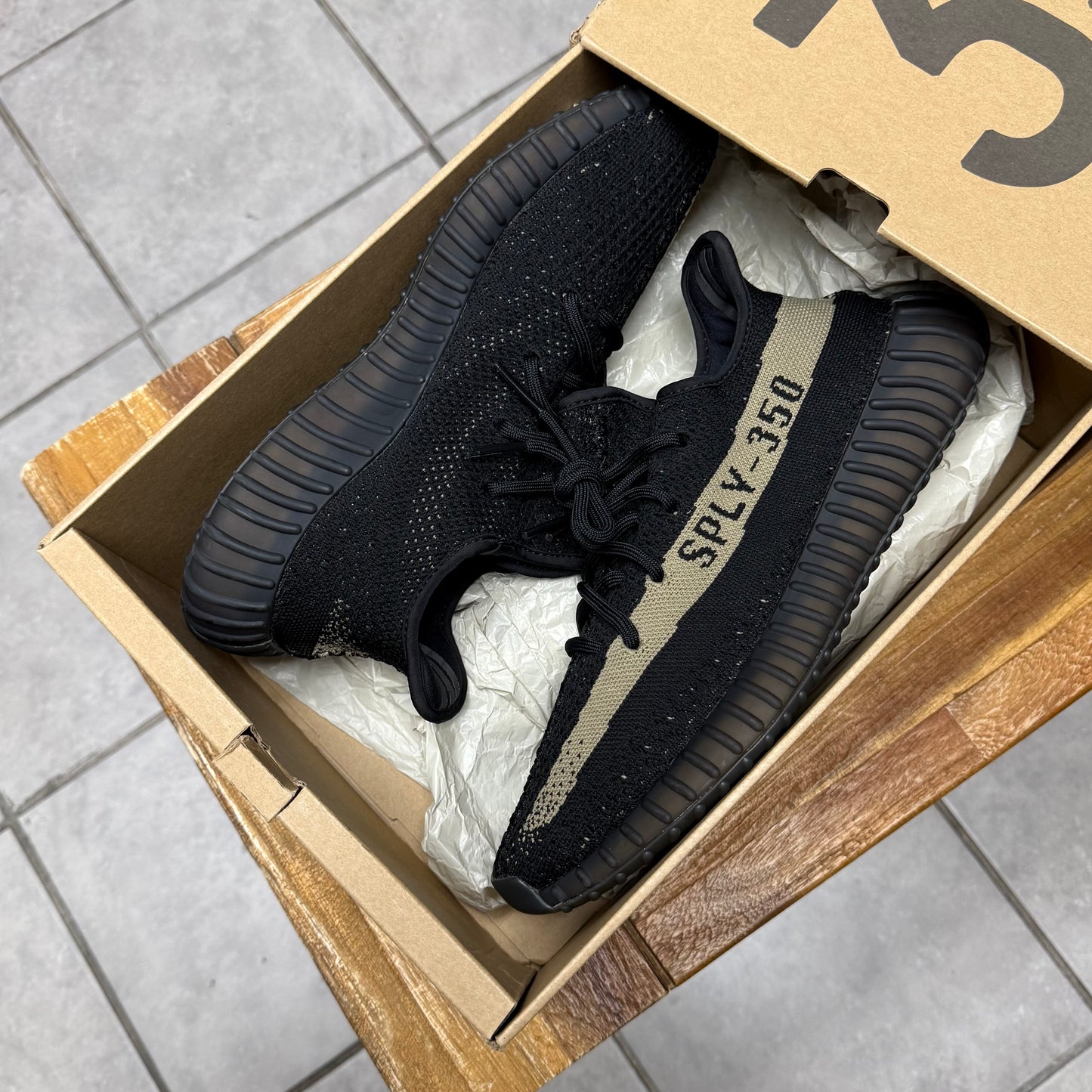 Yeezy 350 V2 Core Black Green (Worn)