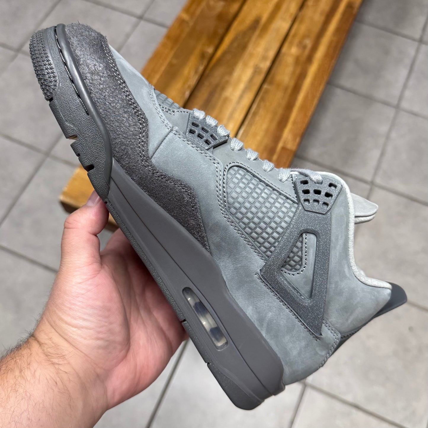 Jordan 4 Wet Cement (Worn)