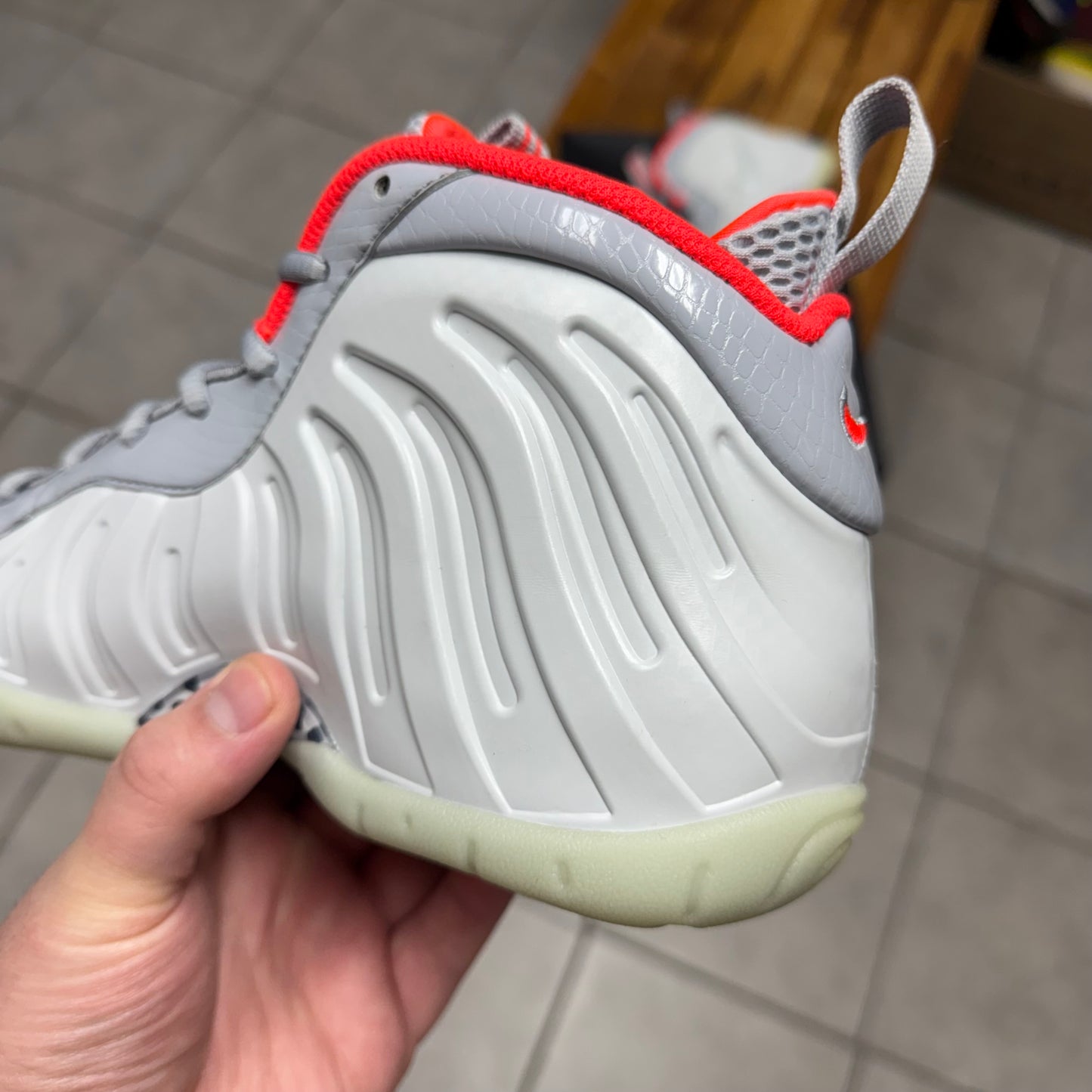 Nike Little Posite Pro Pure Platinum (GS/Worn)