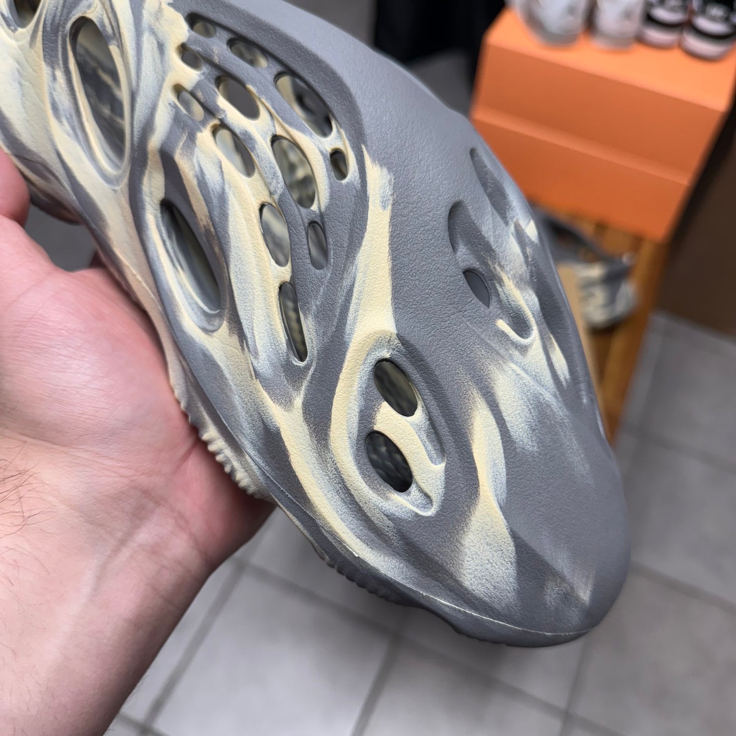 Yeezy Foam RNNR MXT Moon Gray (Worn)