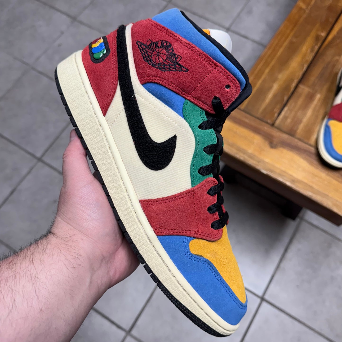 Jordan 1 Mid x Blue The Great ‘Fearless’ (Worn)